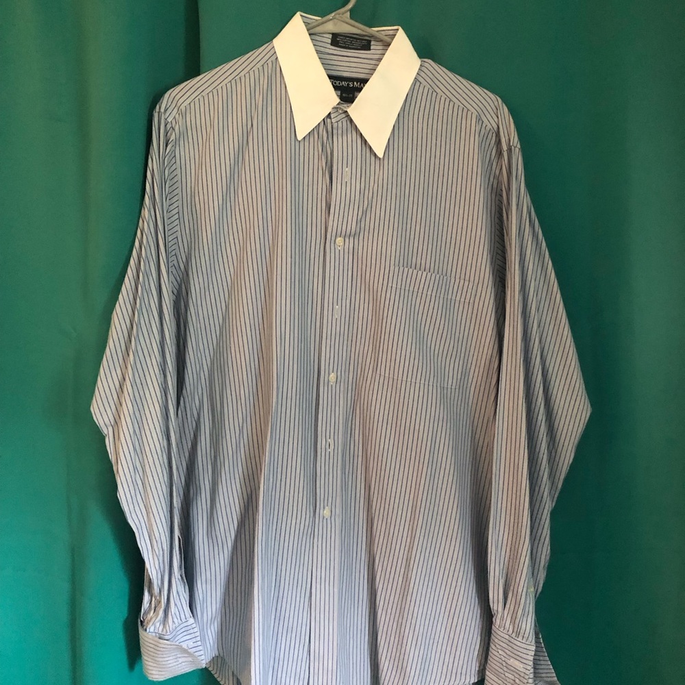 Today’s Man Men’s Dress Shirt with Sleeves for Cufflinks